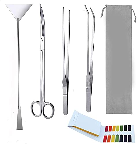 Qpets 5Pcs Aquarium Aquascaping Tools Kits, Long Stainless Steel Aquarium Plant Tool Aquarium Tweezers, Scissors, Spatula Tool Set, Bonsai Kit Algae Scrapers Aquarium Cleaning Kit for Fish Tank Qpets 5Pcs Aquarium Aquascaping Tools Kits, Long Stainless Steel Aquarium Plant Tool Aquarium Tweezers, Scissors, Spatula Tool Set, Bonsai Kit Algae Scrapers Aquarium Cleaning Kit for Fish Tank